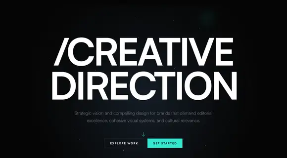 Modern creative portfolio template homepage
