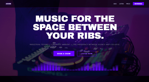 DJ website template