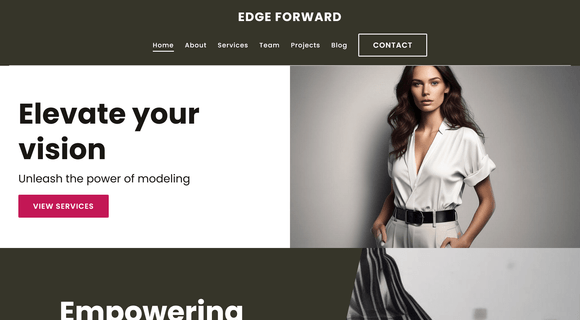 Modeling agency website