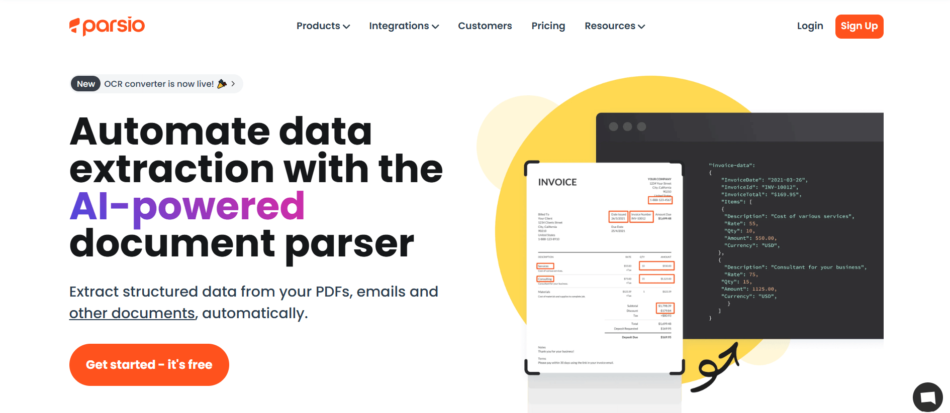 Parsio - Automate Extraction from Emails, PDFs, and More