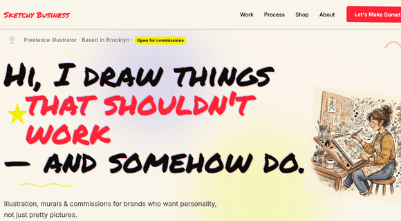 Illustrator portfolio website template