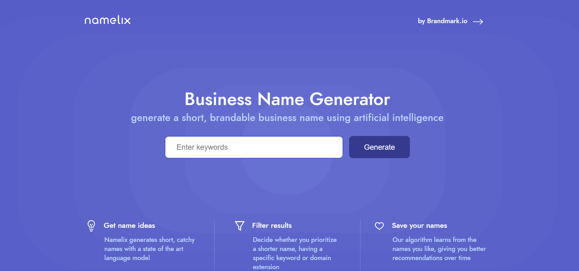 Namelix - AI-Powered Name Generator for Businesses