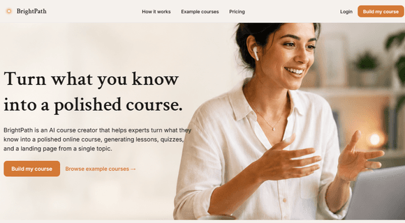 AI course creator website