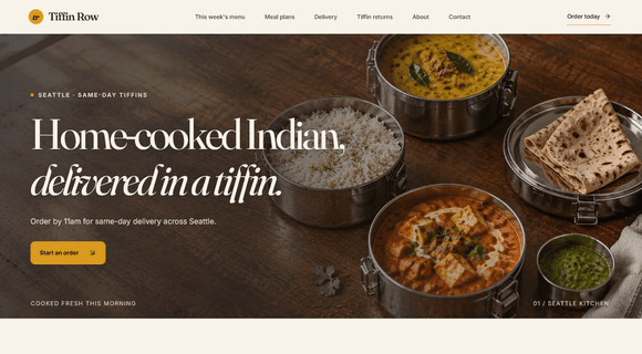 Food delivery website template