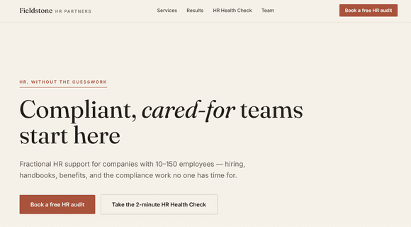 HR website template