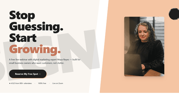 One-page website