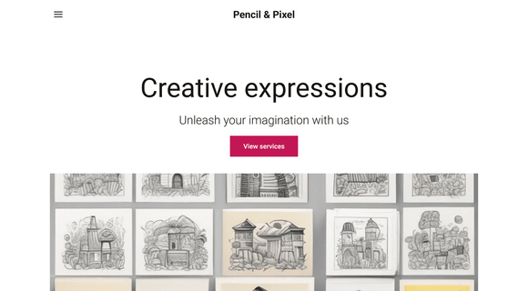 Website with illustrations