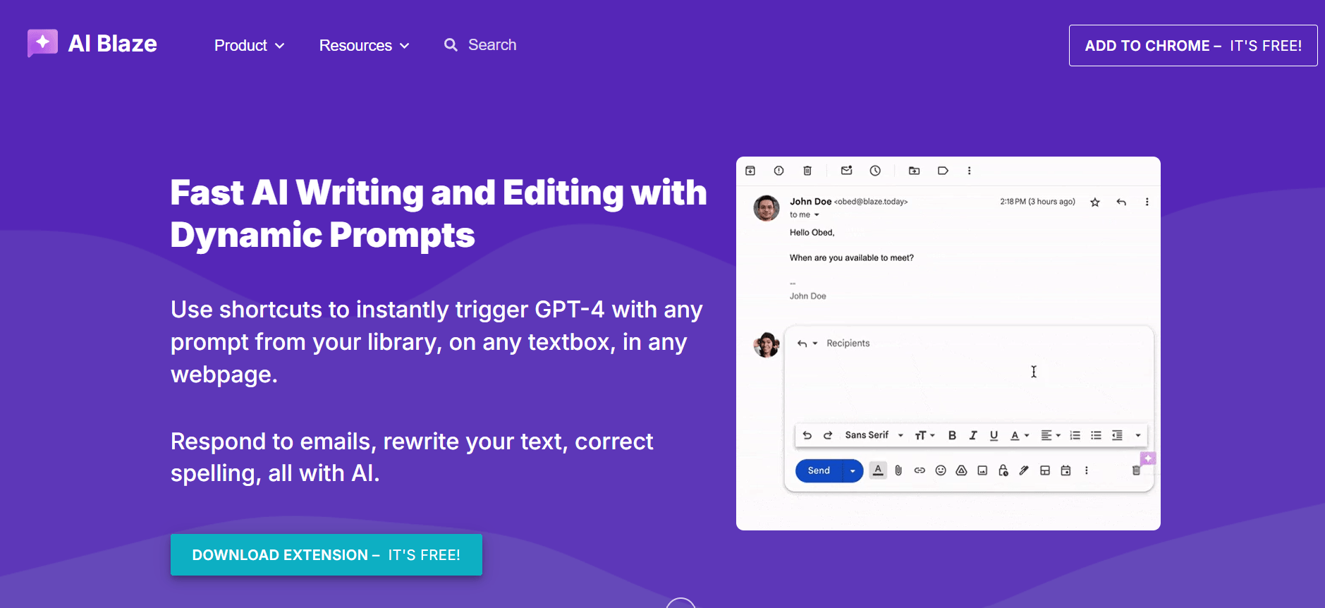 AI Blaze - Write Smart with AI-powered Editing & Creation