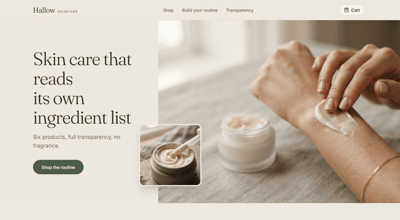 Skincare ecommerce template