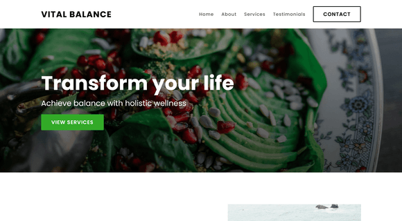 Health and wellness website