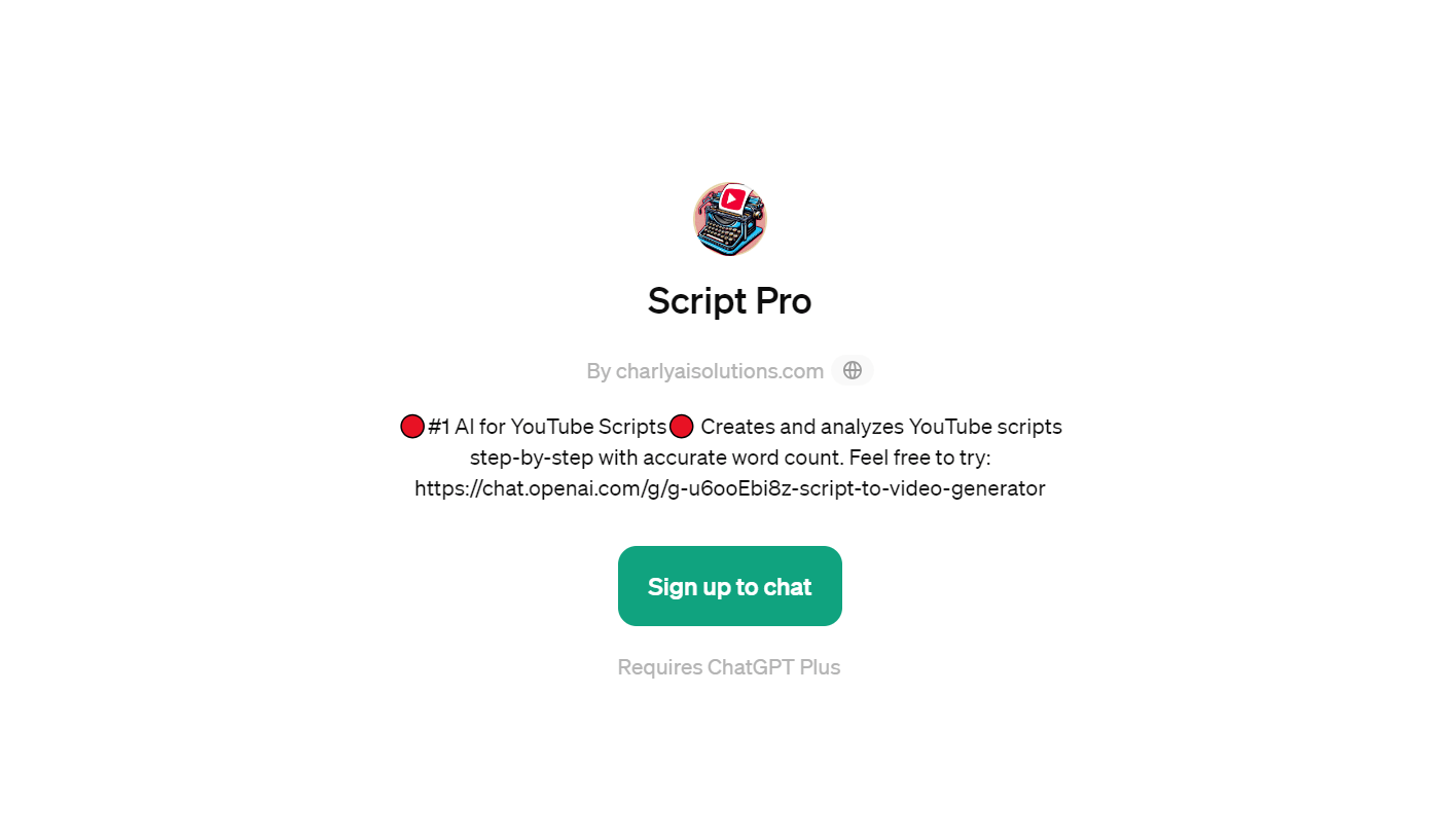 Script Pro - Easily Create YouTube Scripts