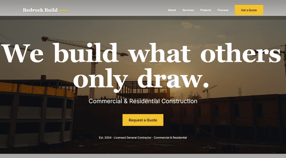 Construction company website