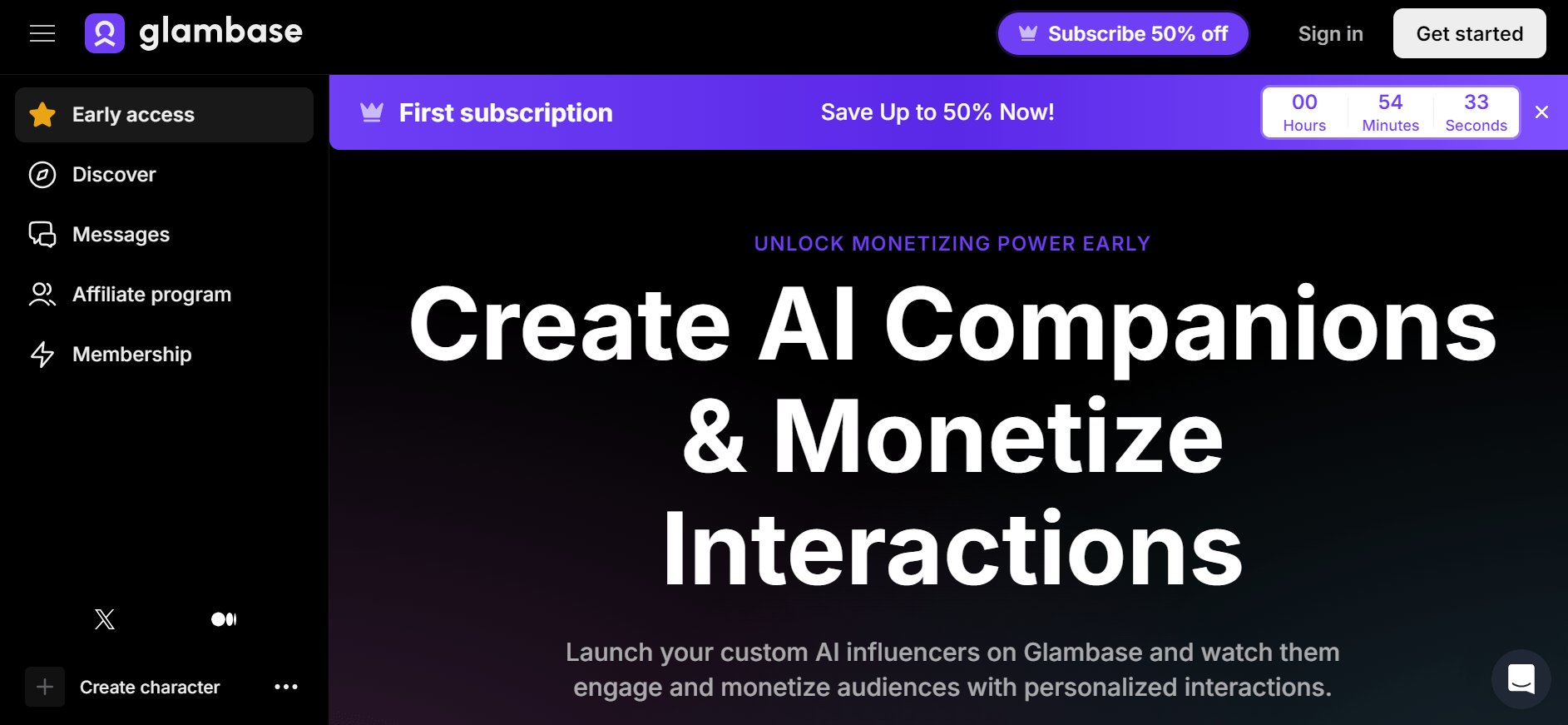 Glambase - Create AI Influencers