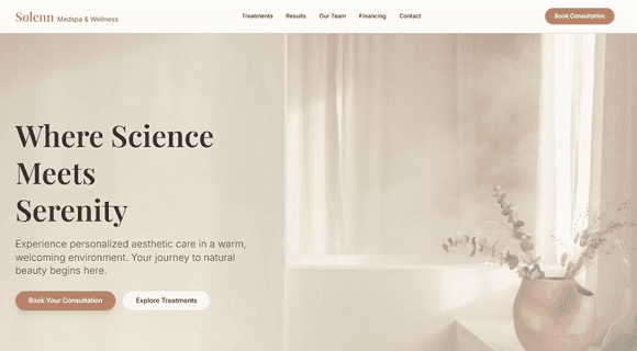 Medspa website template