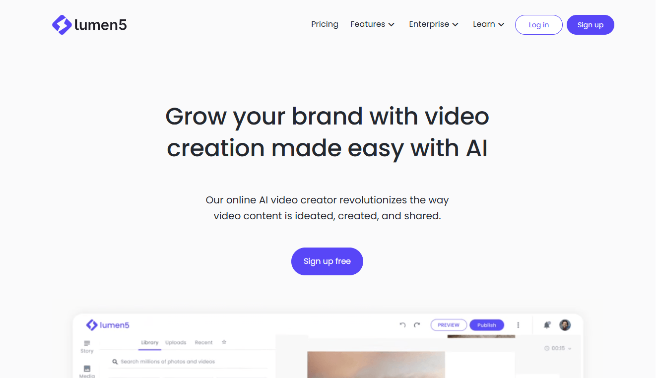 Lumen5 - Effortless AI Video Creation for Brand Storytelling