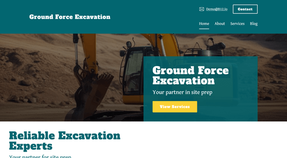 Excavation and site prep company website