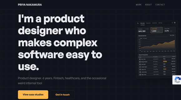 UX designer portfolio template