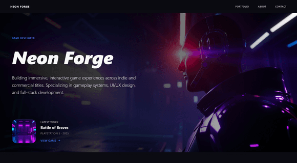Game developer portfolio