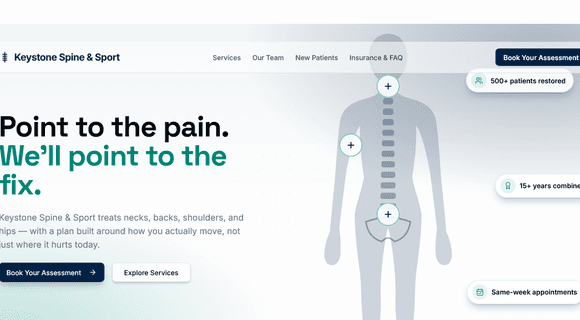 Chiropractor website template