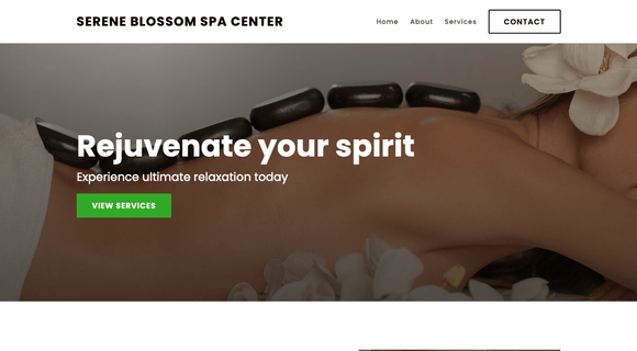 Spa and wellness website