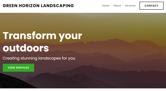 Landscaping services website