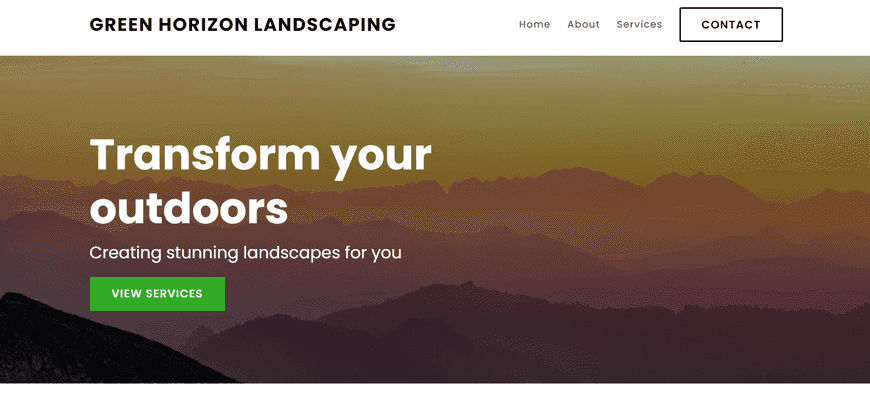 My landscaping business specializes in creating outdoor spaces for residential and commercial clients. I need a website that showcases our portfolio and services. The site should also feature a contact form for inquiries.