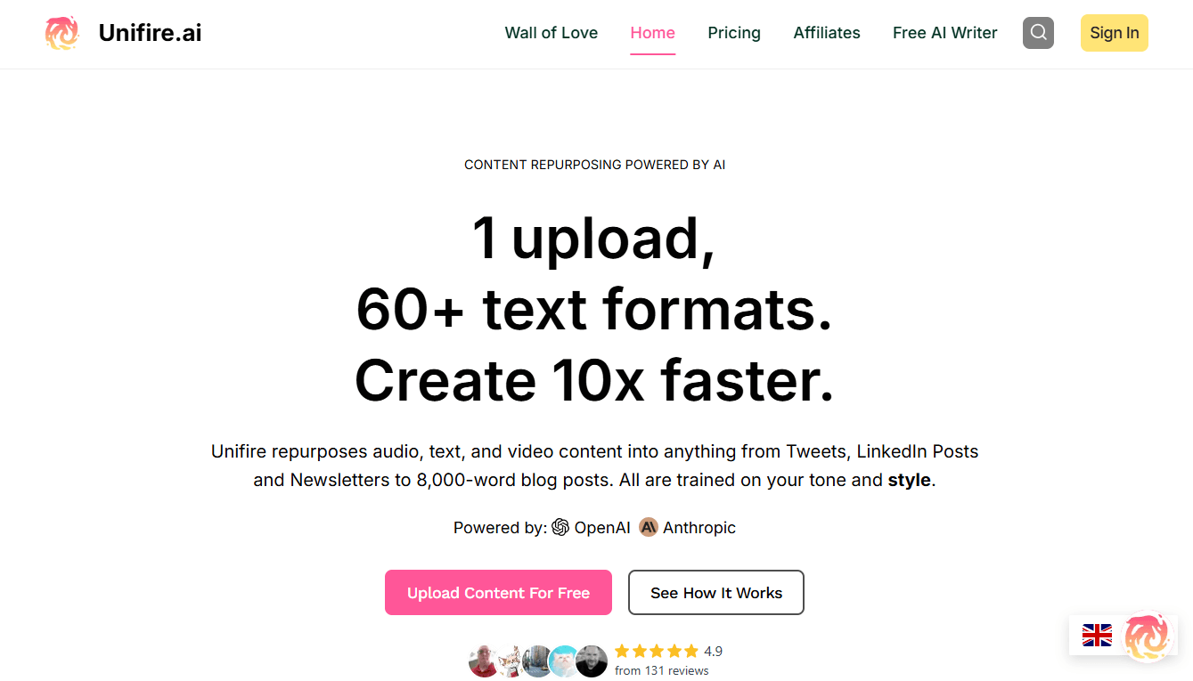 Unifire AI - Transform Your Content Effortlessly