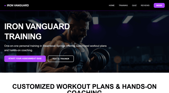 Personal trainer website