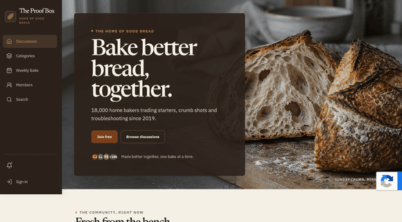 Forum website template homepage