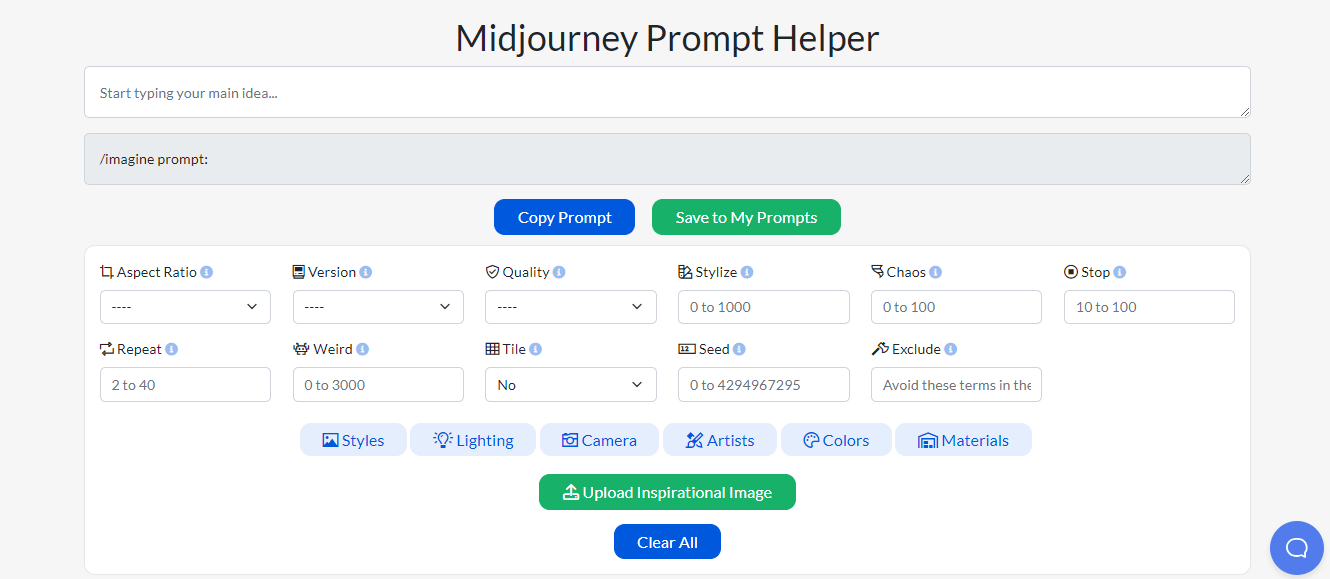 MidJourney Prompt Helper - Generate Sophisticated Prompts for More Accurate Images