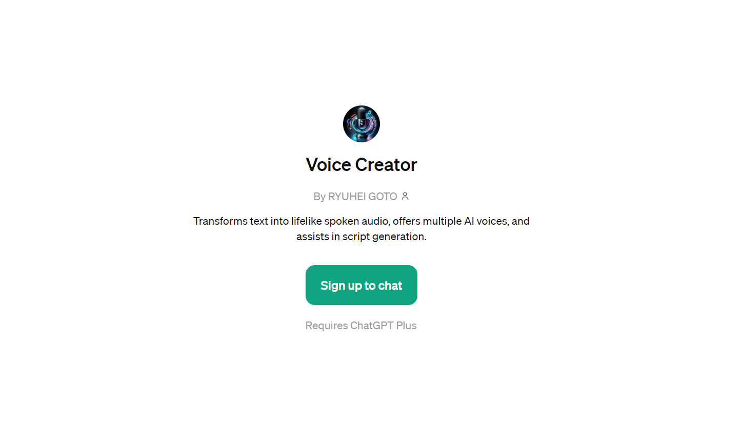 Voice Creator - Transform Text into Audio 