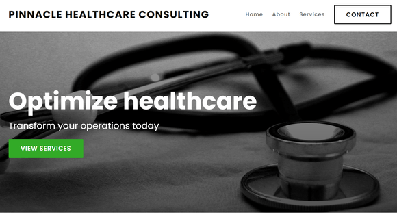 Healthcare consulting website