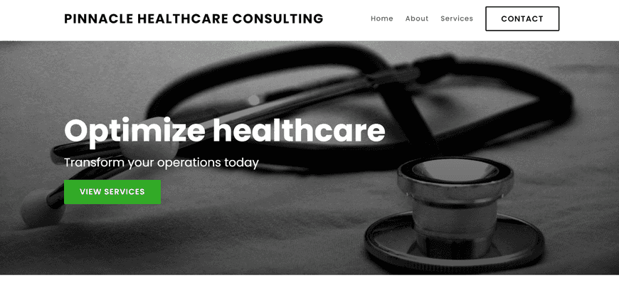 I own a consultancy firm specializing in optimizing healthcare operations. We need a professional website that outlines our services, showcases client success stories, and includes consultation scheduling.