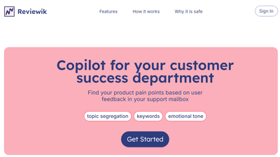 Reviewik - Find Audience Pain Points with This Customer Success Copilot 