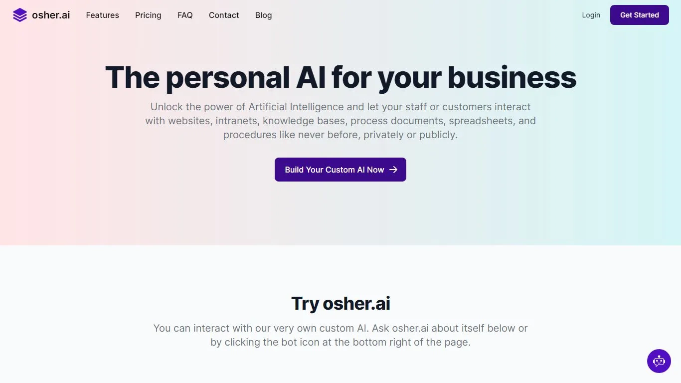 Osher - Personal AI for Business & Custom AIs