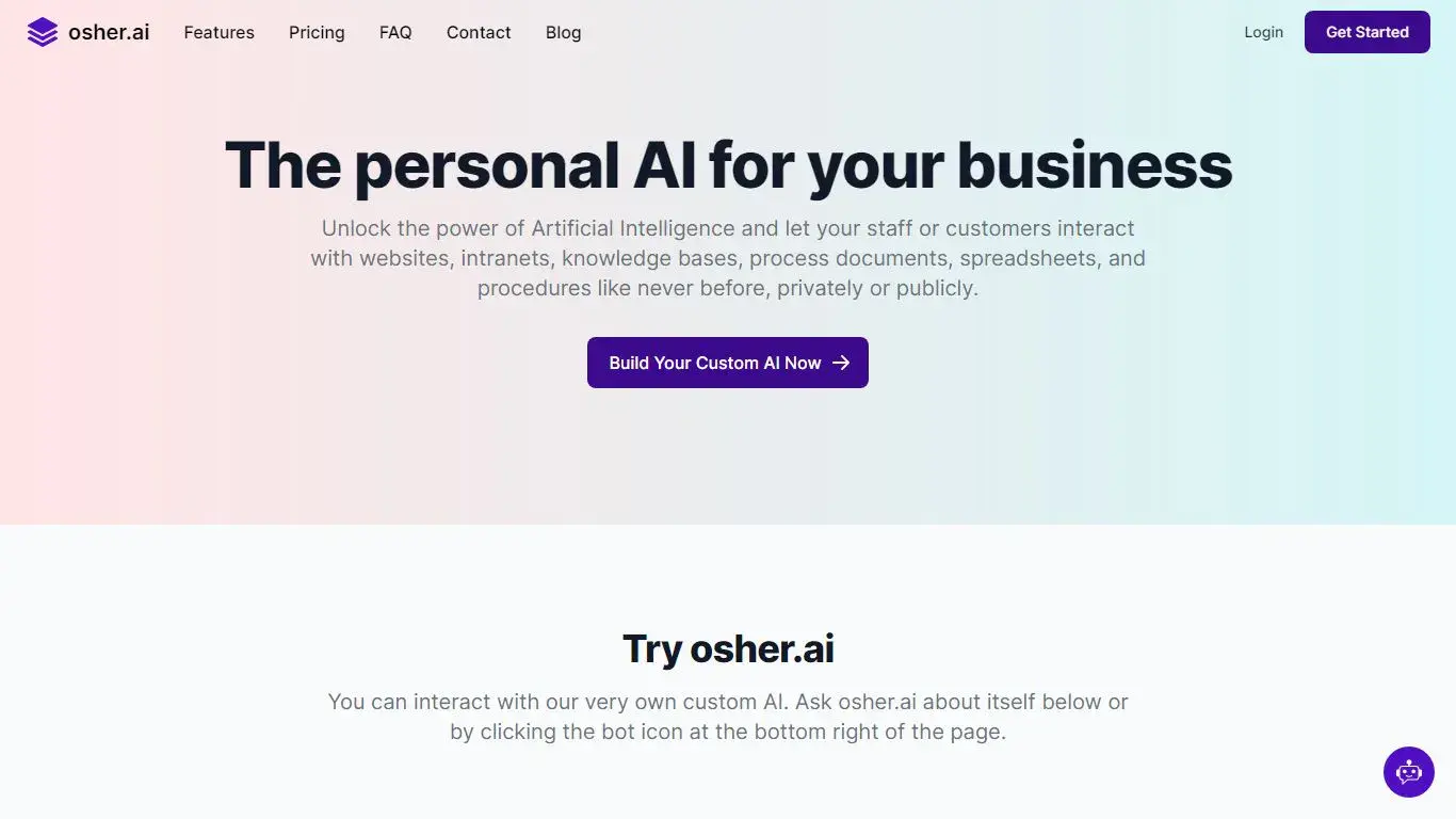 Osher - Personal AI for Business & Custom AIs