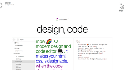 rnbw - Modern Code Editor