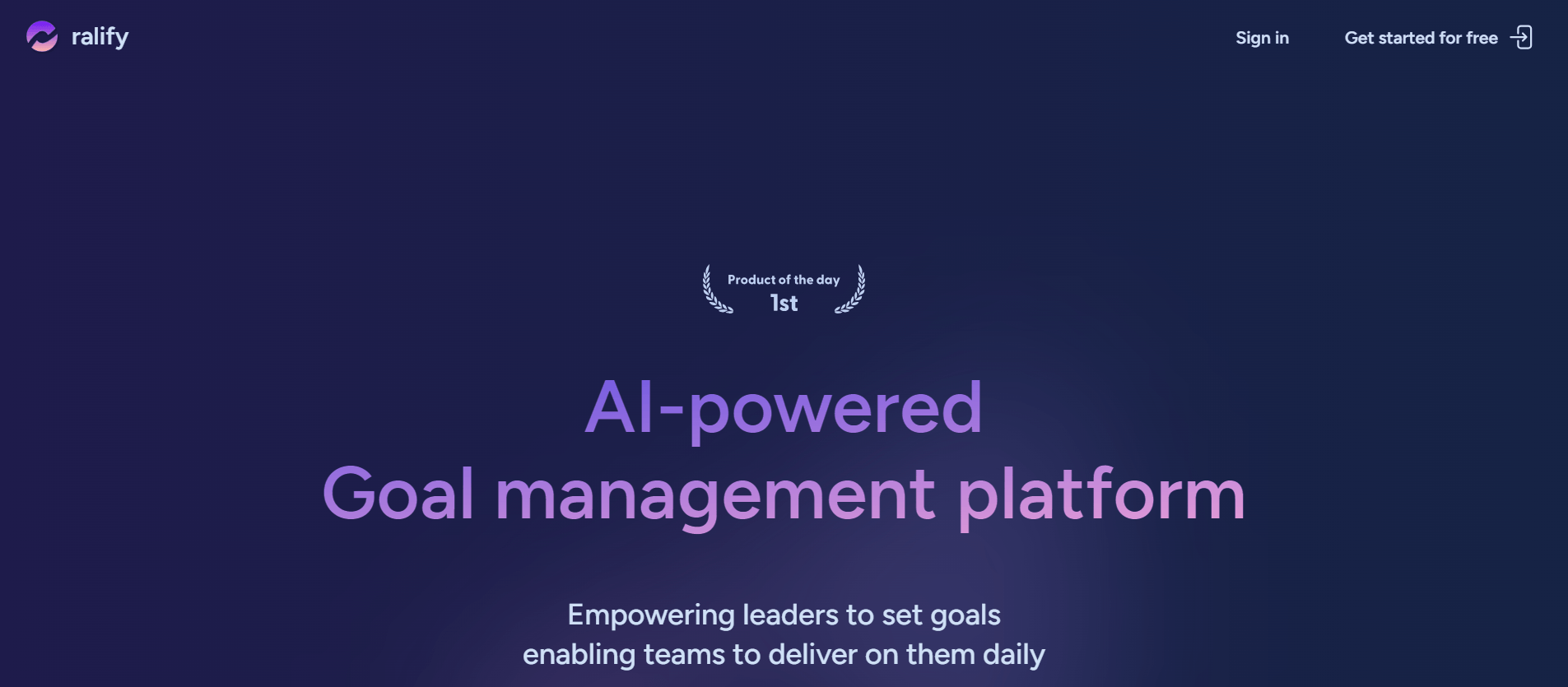 Ralify - Goal Management Platform for Leaders