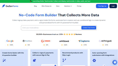 GoZen Forms - The No-Code AI-Powered Form Builder