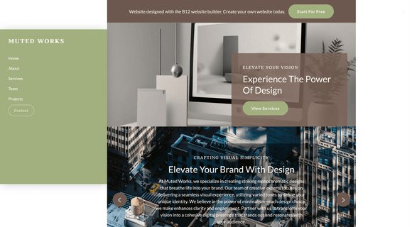 Monochromatic website