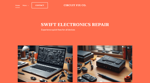 Electronics repair company website