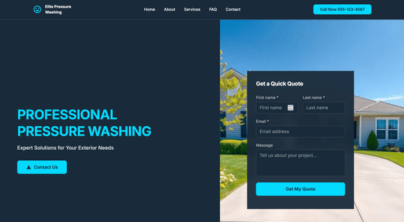 Pressure washing website