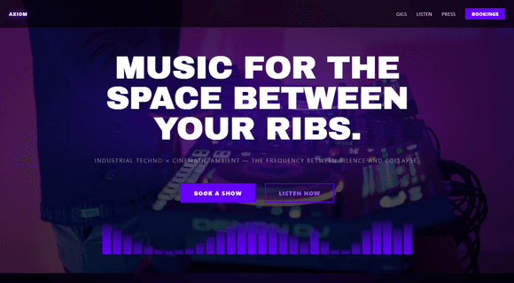 DJ website template