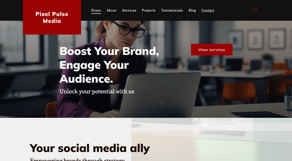 Social media consultant website