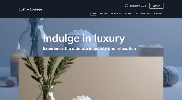 Beauty salon website