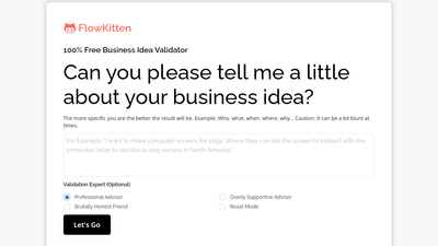 FlowKitten - Validate Your Business Idea