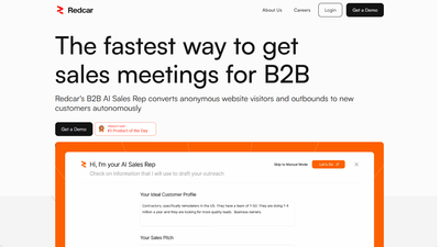 Redcar - The Fastest Way to Get B2B Sales Meetings