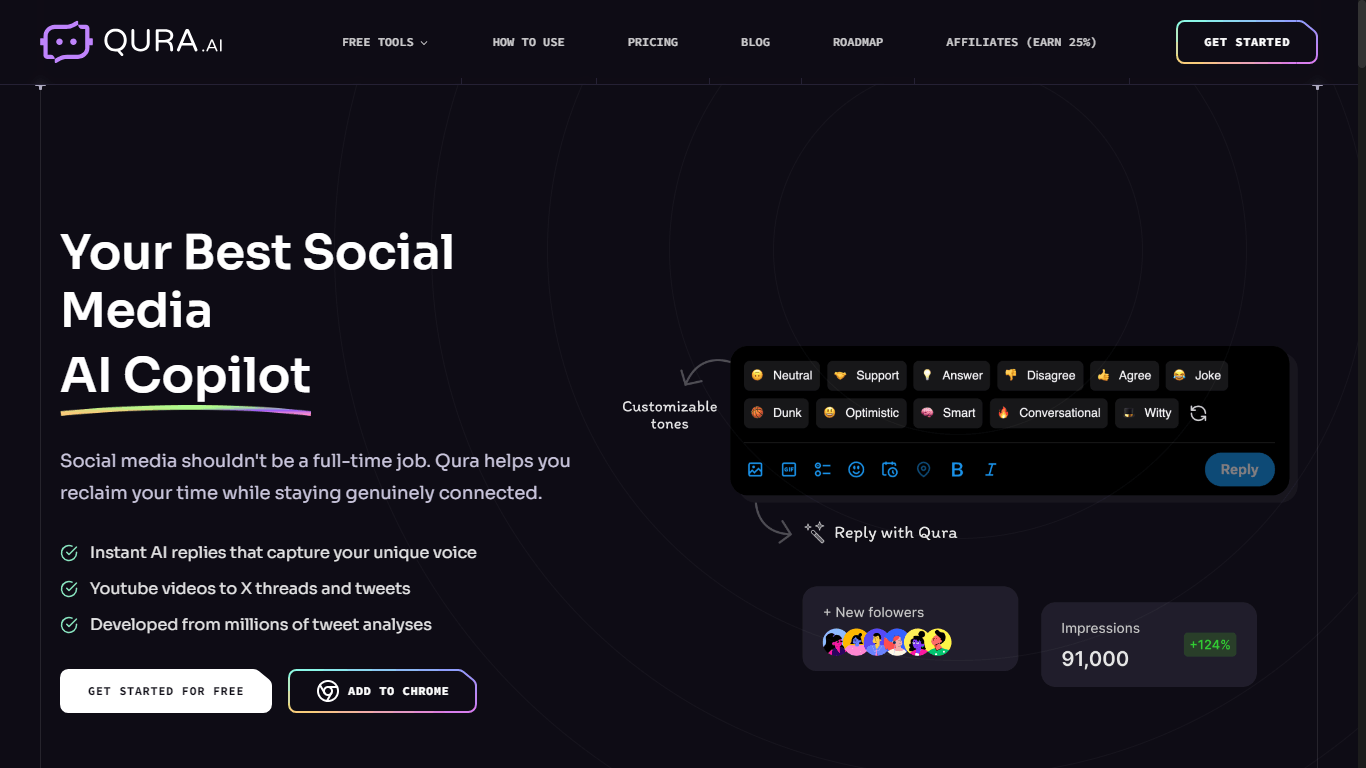 Qura.ai - Your Best Social Media AI Copilot