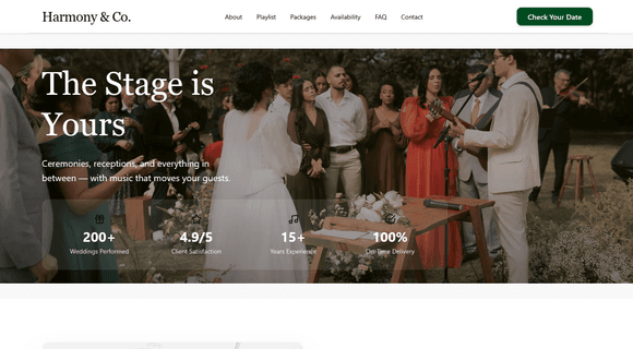 Wedding band website
