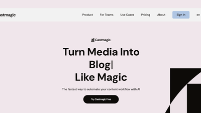 Castmagic - Create 10x Content from Audio Instantly